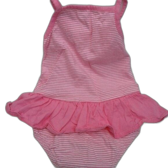 Carter's Toddler Romper Sundress Ruffled Pink White Stripes Blue Heart Size 18Mo - Picture 4 of 6